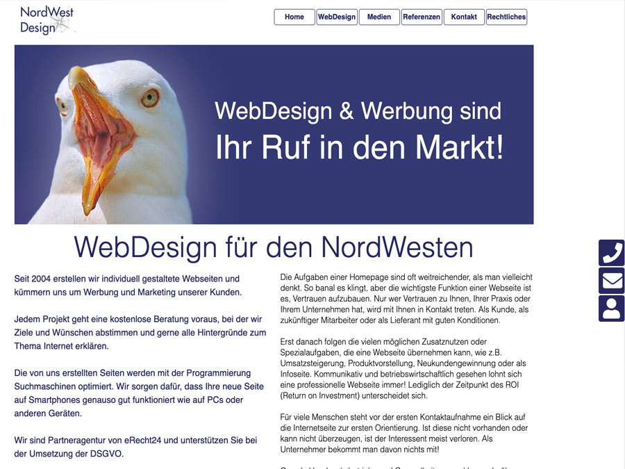 homepage webdesign KRquadrat